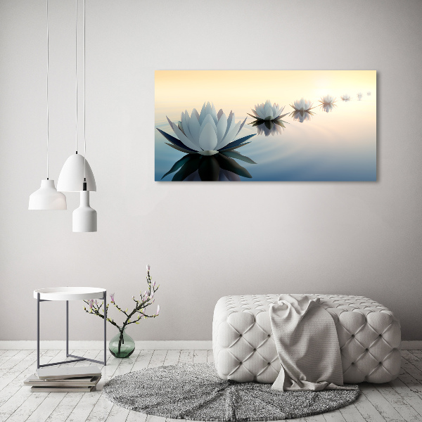 Acrylic wall art Lotos flowers