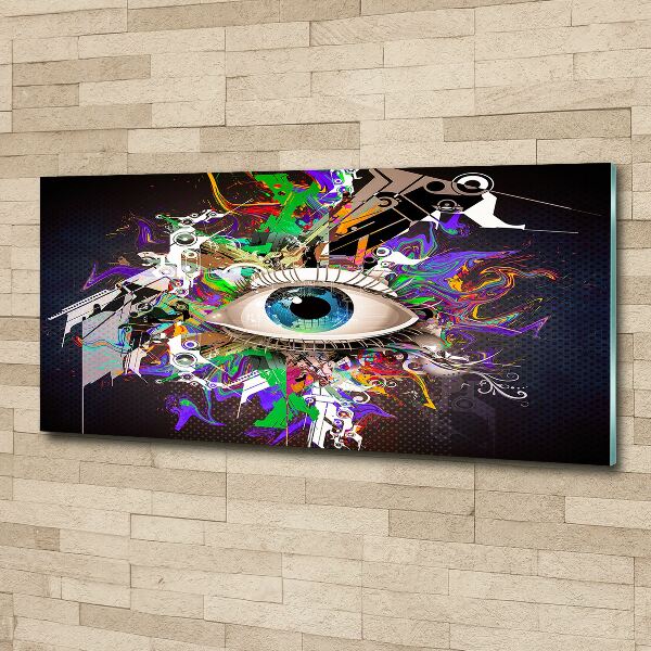 Glass acrylic wall art Abstract eye