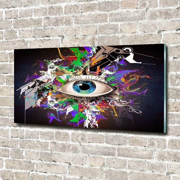 Glass acrylic wall art Abstract eye