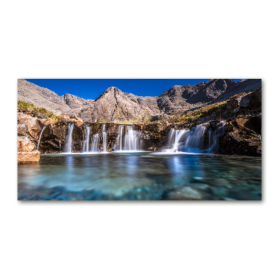 Wall art acrylic Waterfall in the mountains