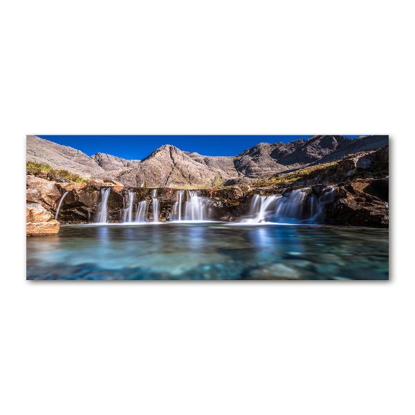 Wall art acrylic Waterfall in the mountains