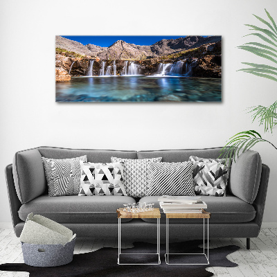 Wall art acrylic Waterfall in the mountains