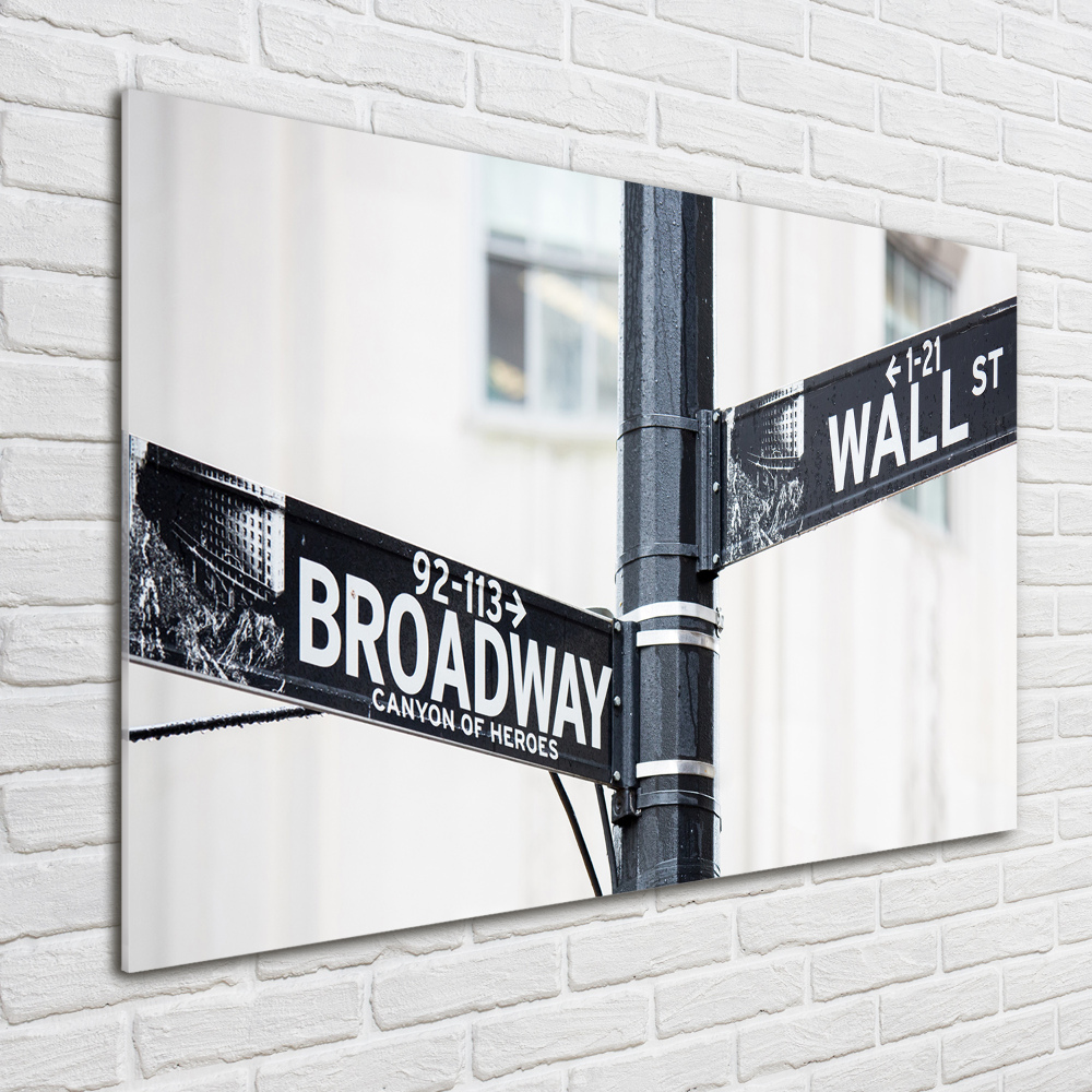 Print on acrylic Wall Street Znak