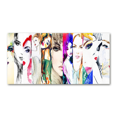 Glass acrylic wall art Female portraits