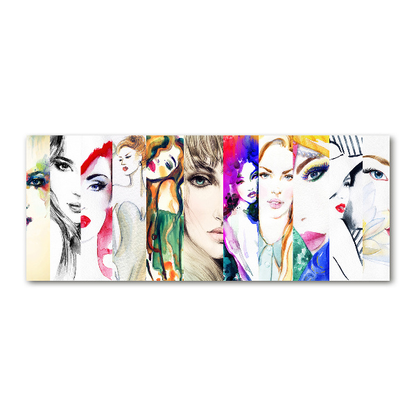 Glass acrylic wall art Female portraits