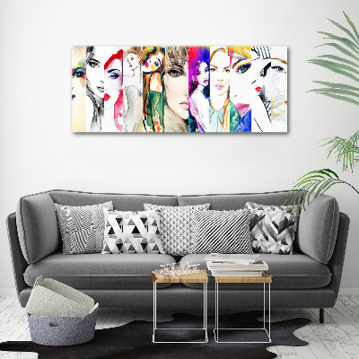 Glass acrylic wall art Female portraits