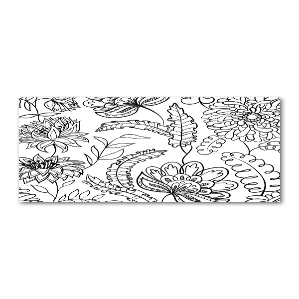 Print on acrylic Floral pattern