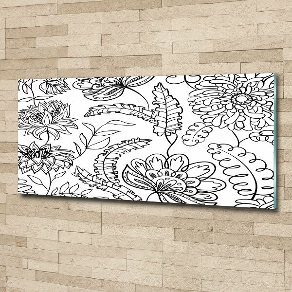 Print on acrylic Floral pattern