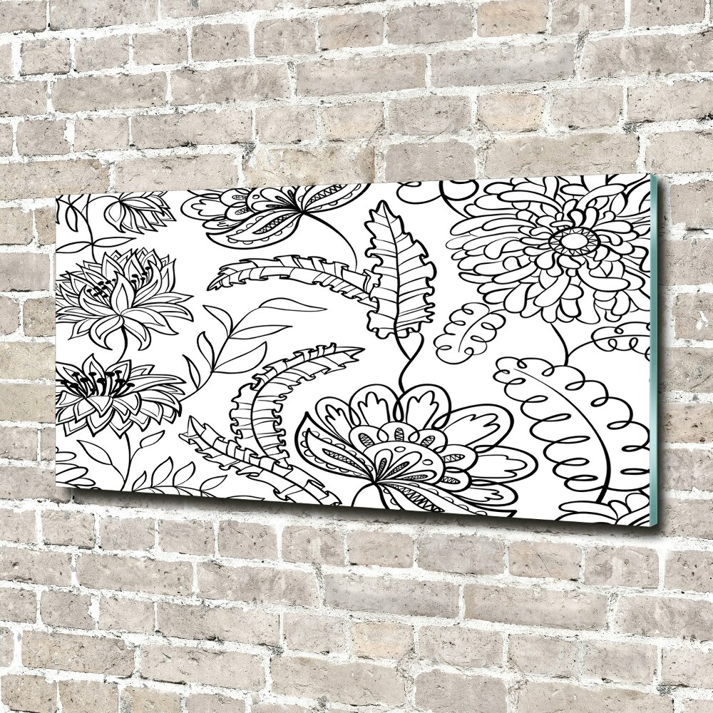 Print on acrylic Floral pattern