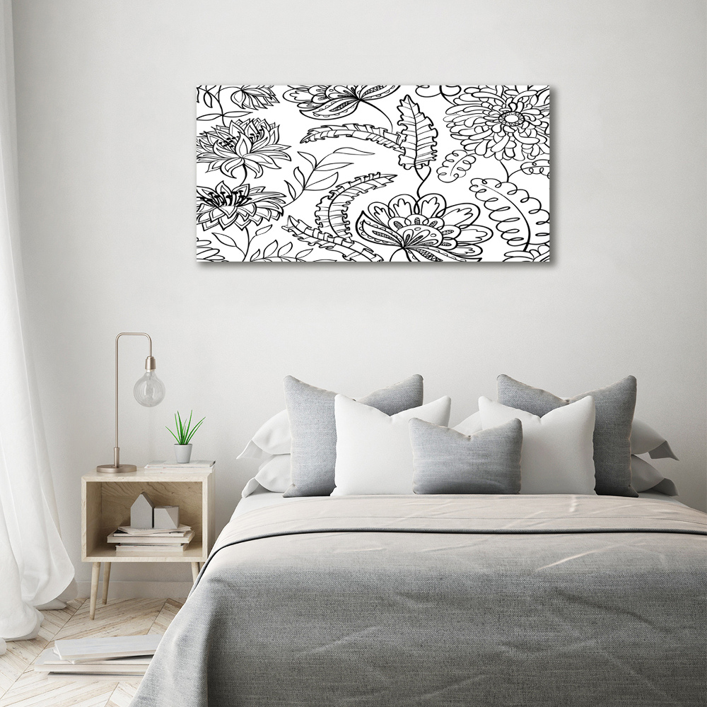 Print on acrylic Floral pattern