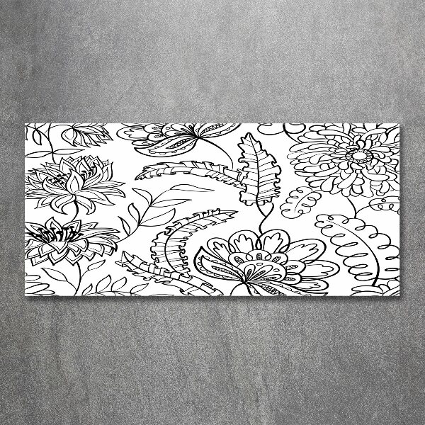 Print on acrylic Floral pattern