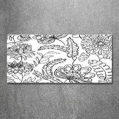 Print on acrylic Floral pattern