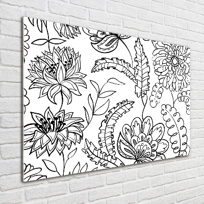 Print on acrylic Floral pattern