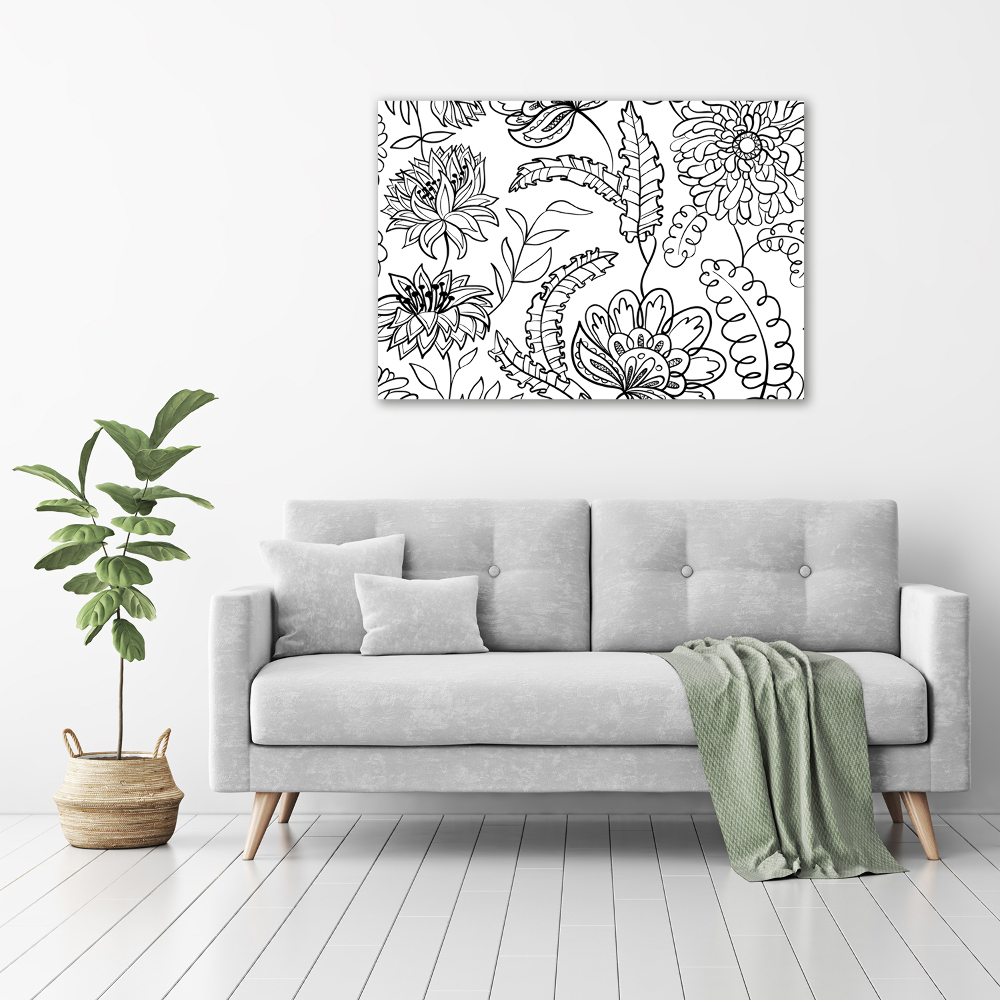 Print on acrylic Floral pattern