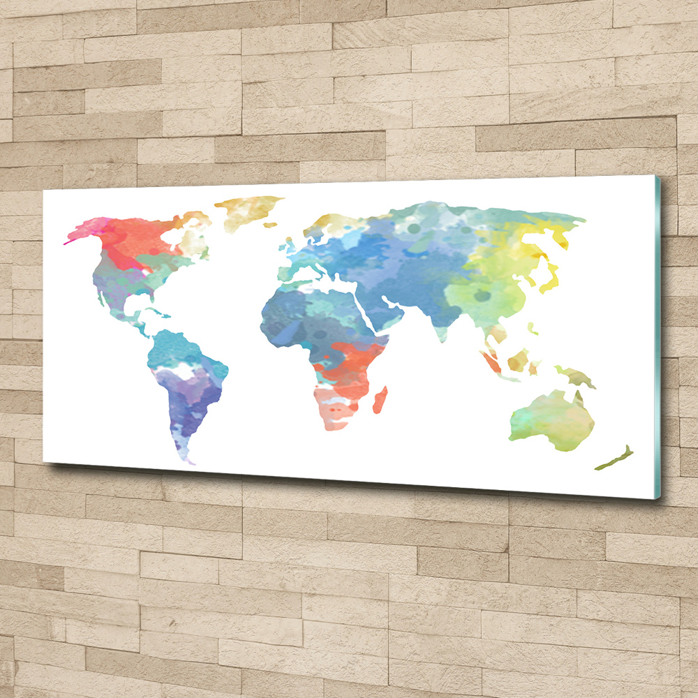 Acrylic print world map