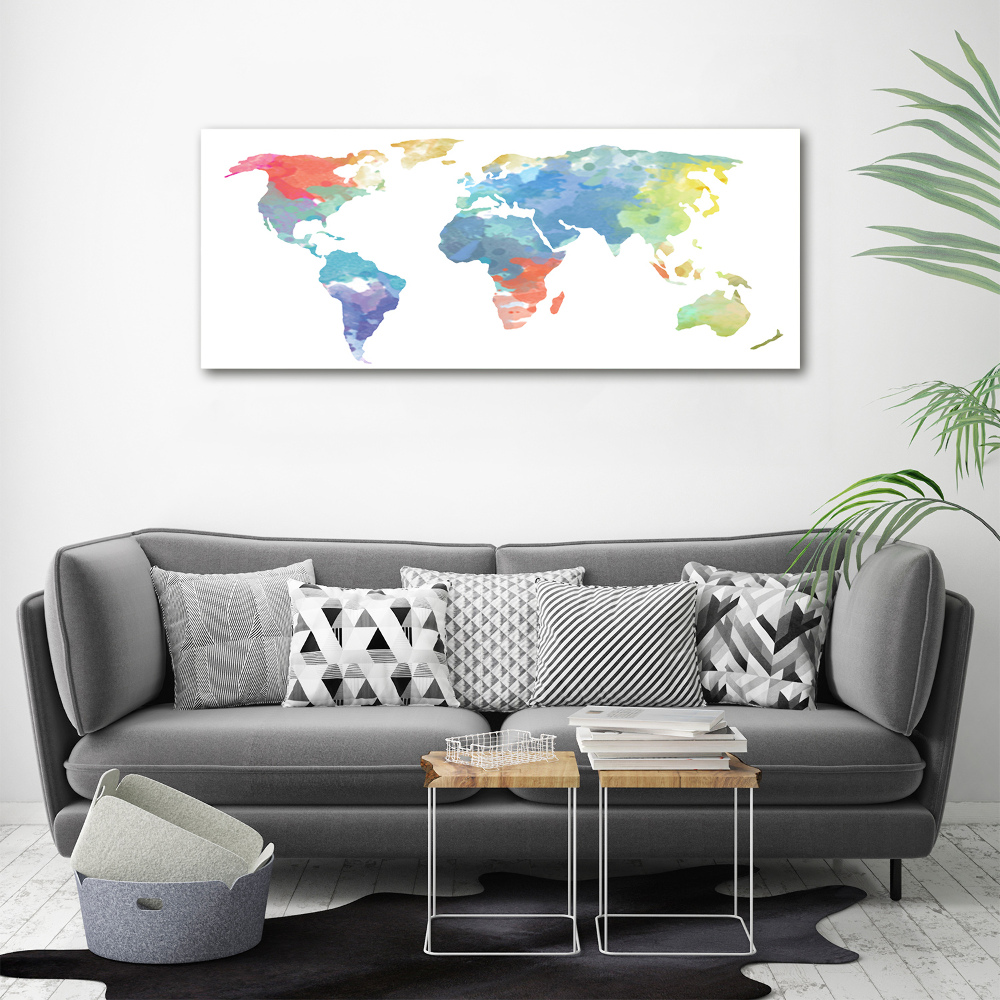 Acrylic print world map