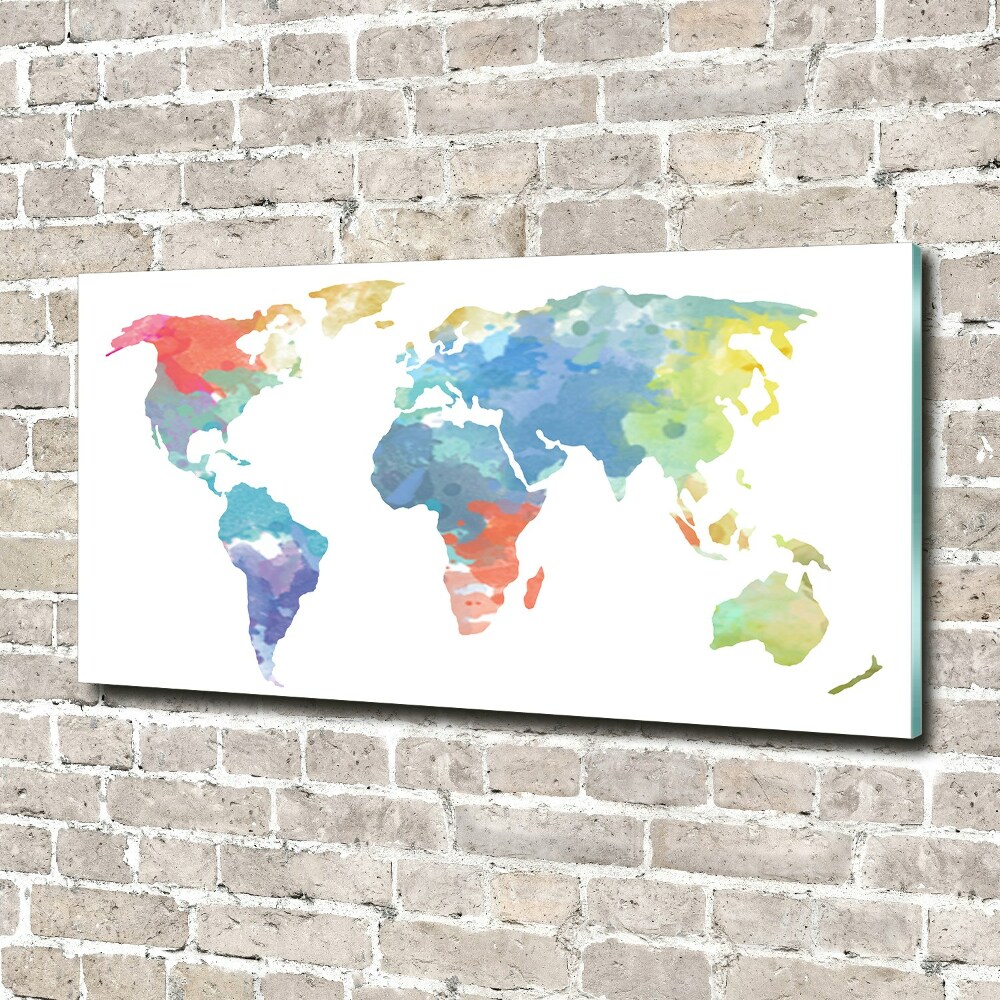 Acrylic print world map