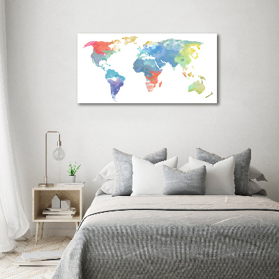 Acrylic print world map