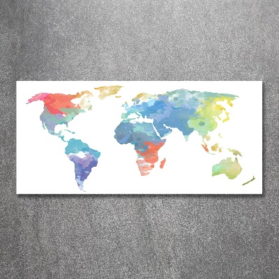 Acrylic print world map