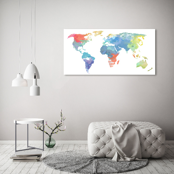 Acrylic print world map