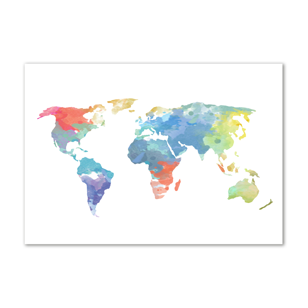 Acrylic print world map