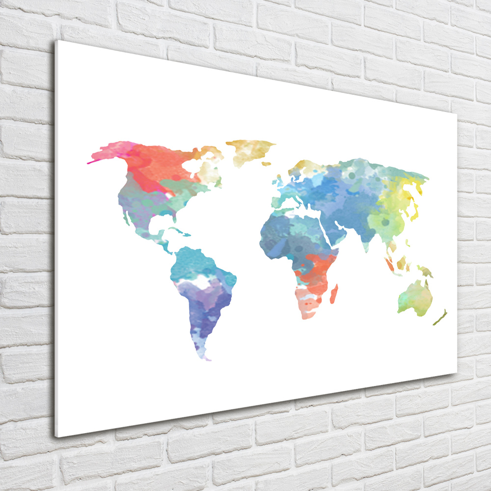 Acrylic print world map