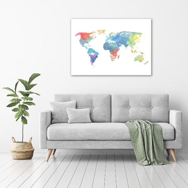 Acrylic print world map