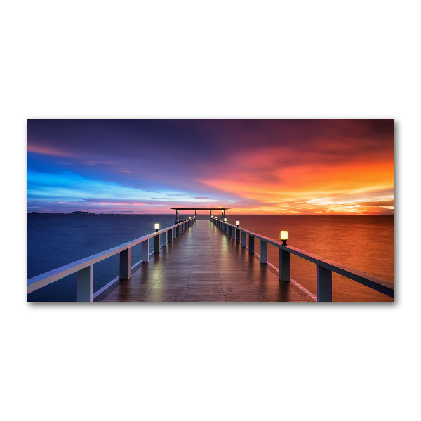 Wall art acrylic Wooden bridge