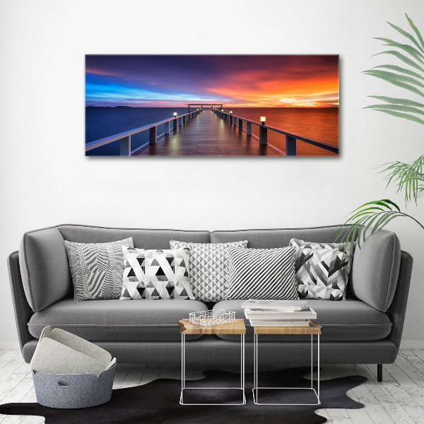 Wall art acrylic Wooden bridge