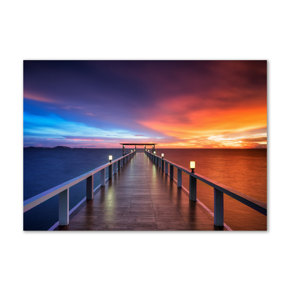 Wall art acrylic Wooden bridge