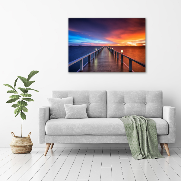 Wall art acrylic Wooden bridge