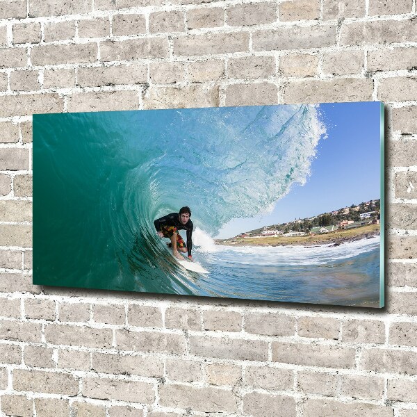 Acrylic wall art Surfer on the wave