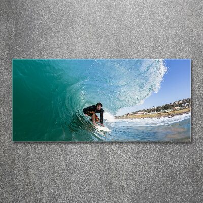 Acrylic wall art Surfer on the wave