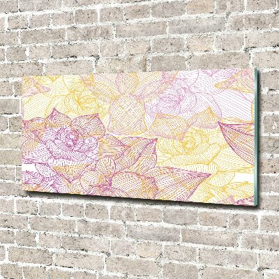 Print on acrylic Floral pattern