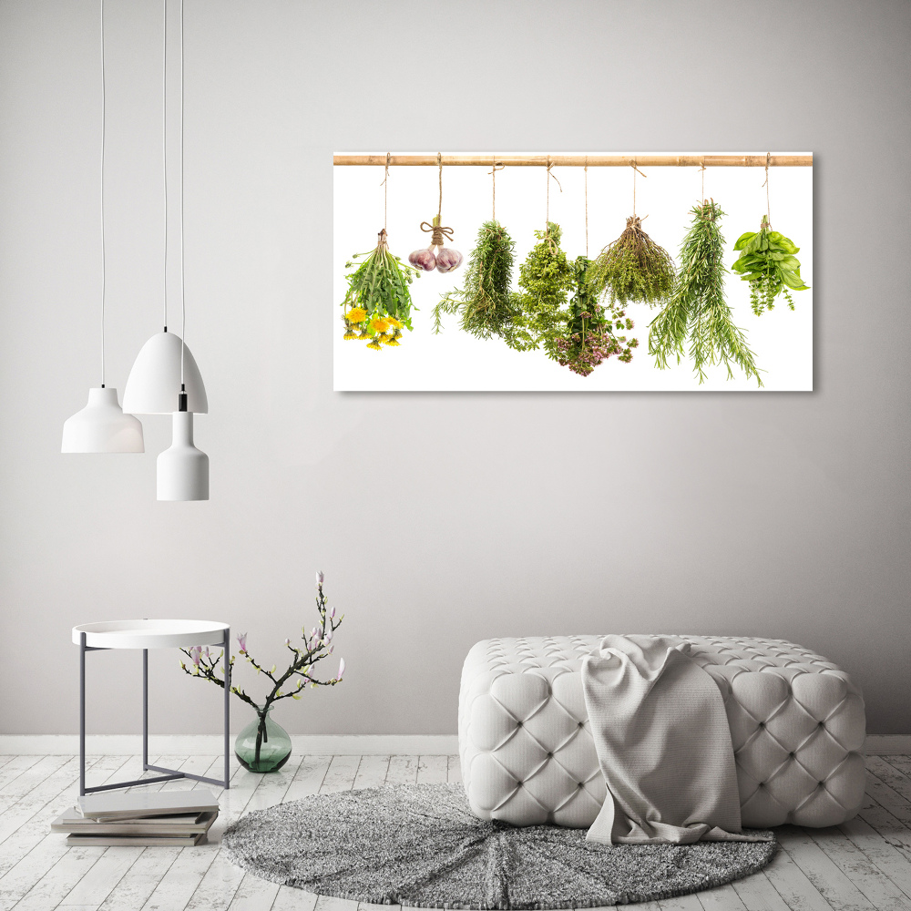 Wall art acrylic Herbs on a string