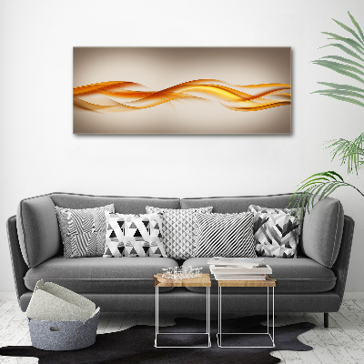 Glass acrylic wall art Wave abstraction