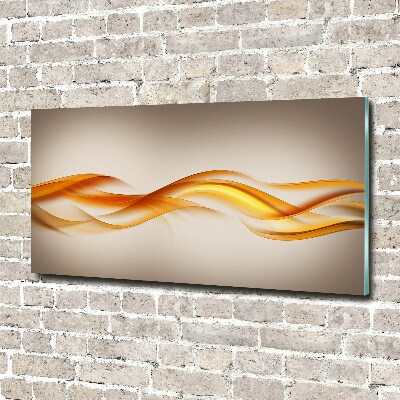 Glass acrylic wall art Wave abstraction