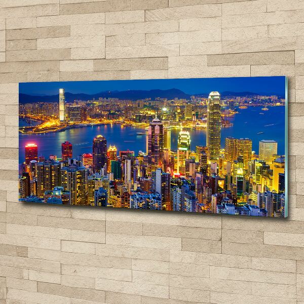 Print on acrylic Hong Kong at night