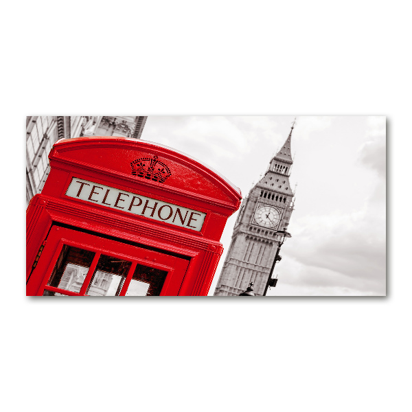 Acrylic wall art telephone booth