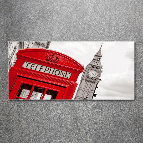 Acrylic wall art telephone booth