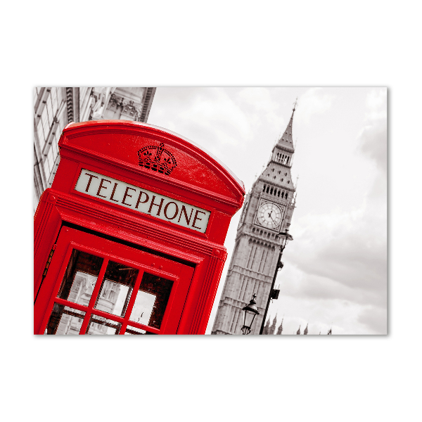 Acrylic wall art telephone booth