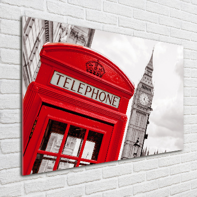 Acrylic wall art telephone booth