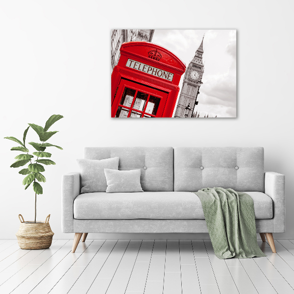 Acrylic wall art telephone booth