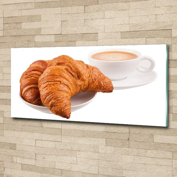 Print on acrylic Croissants and coffee