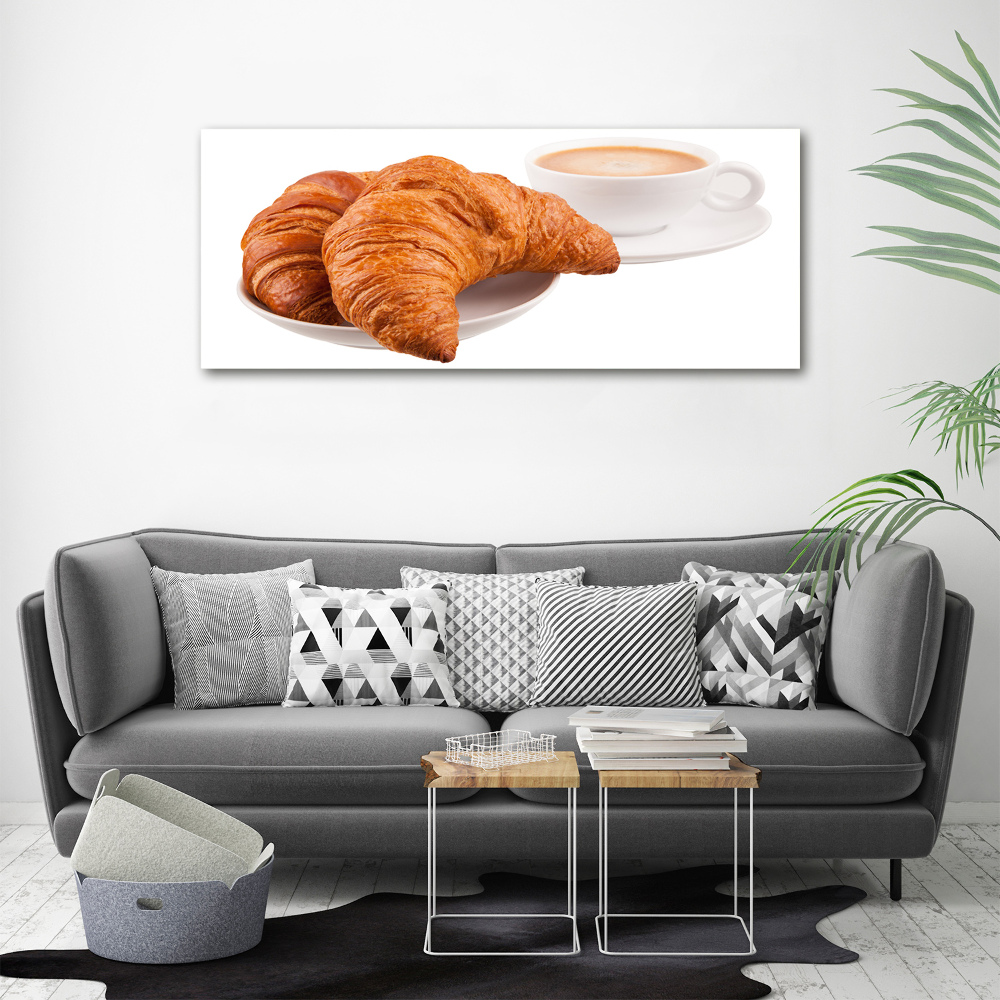 Print on acrylic Croissants and coffee