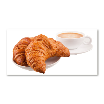 Print on acrylic Croissants and coffee