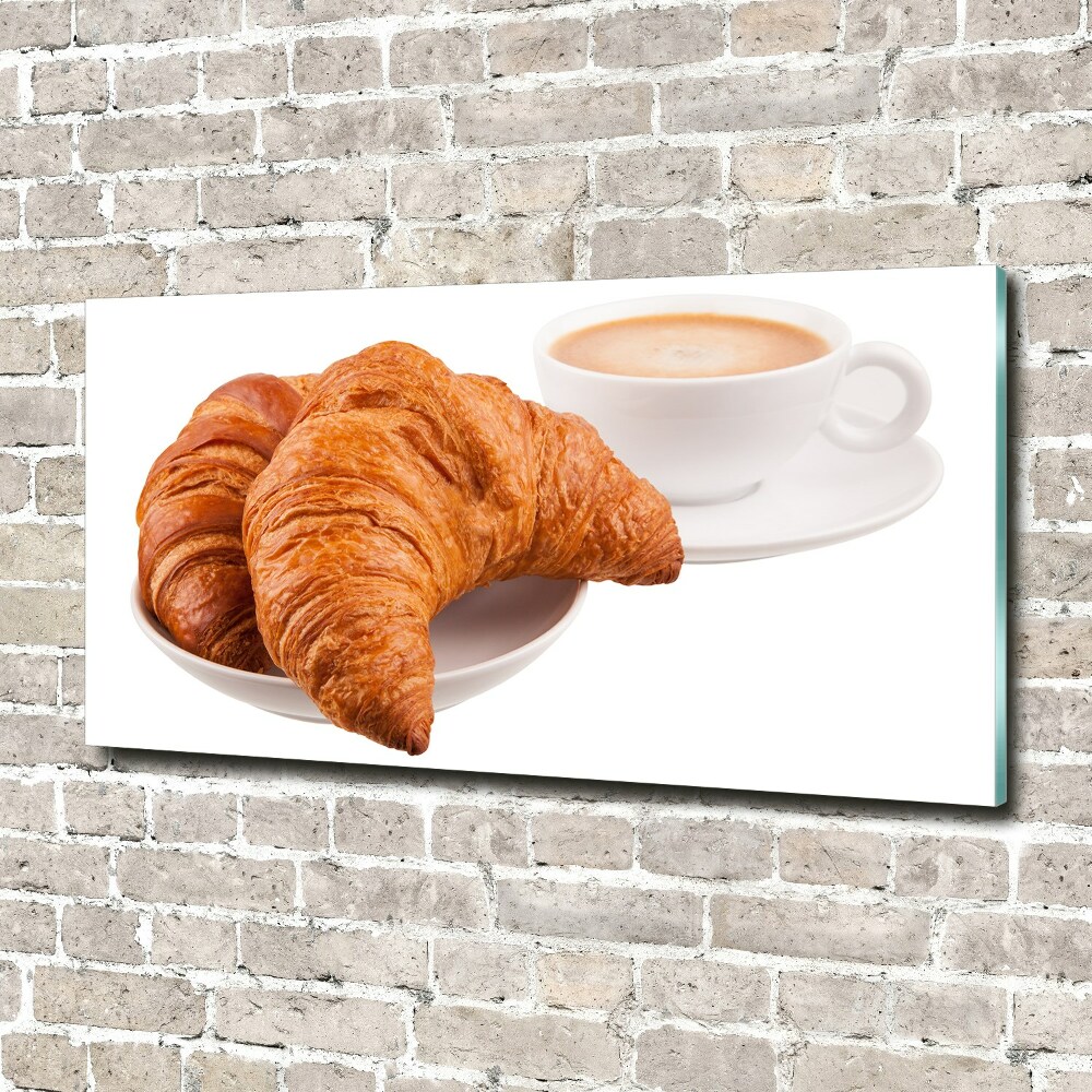 Print on acrylic Croissants and coffee