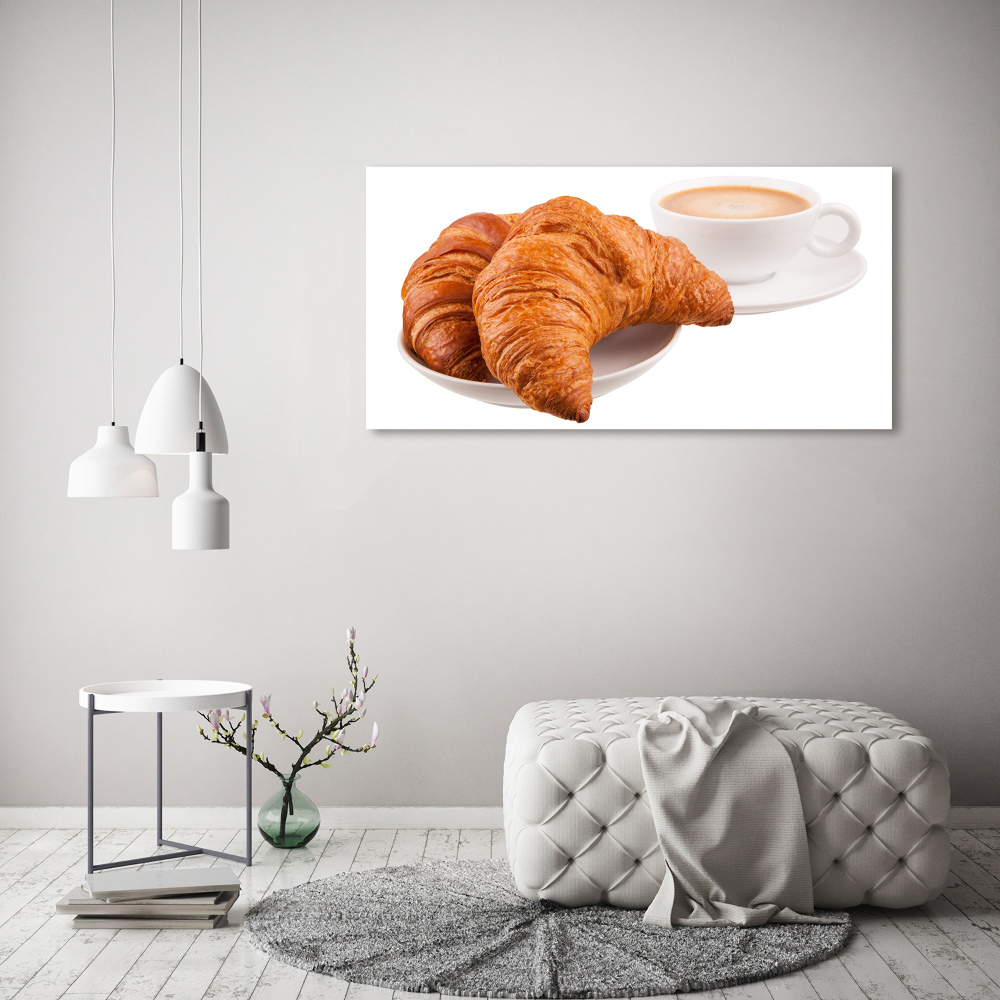 Print on acrylic Croissants and coffee