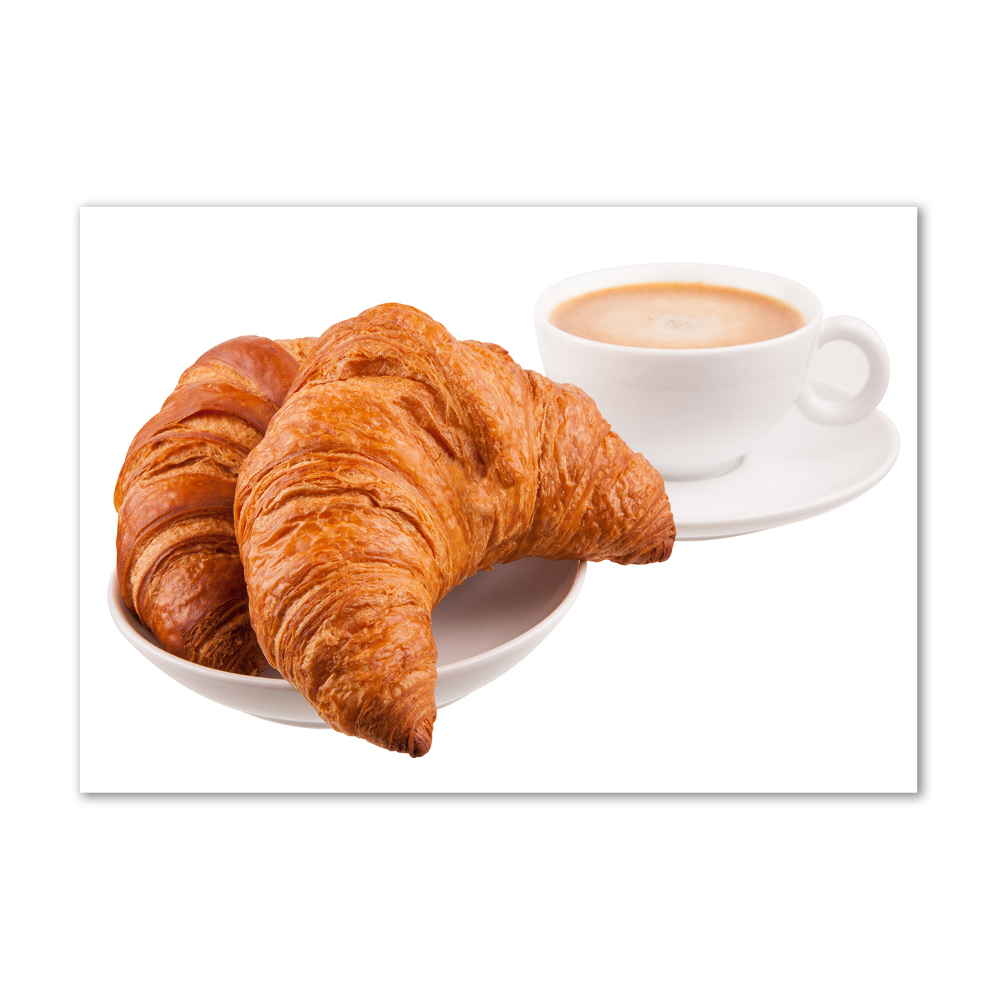 Print on acrylic Croissants and coffee