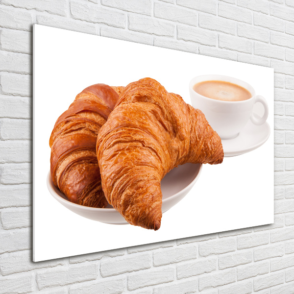 Print on acrylic Croissants and coffee